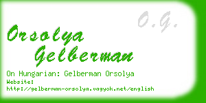 orsolya gelberman business card